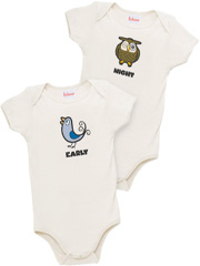 early bird night owl onesie set