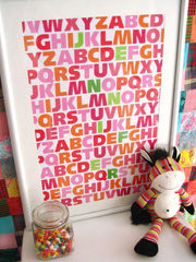 abc girls name print