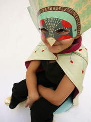 bird mask cape set