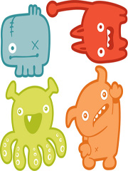 monsters wall decals